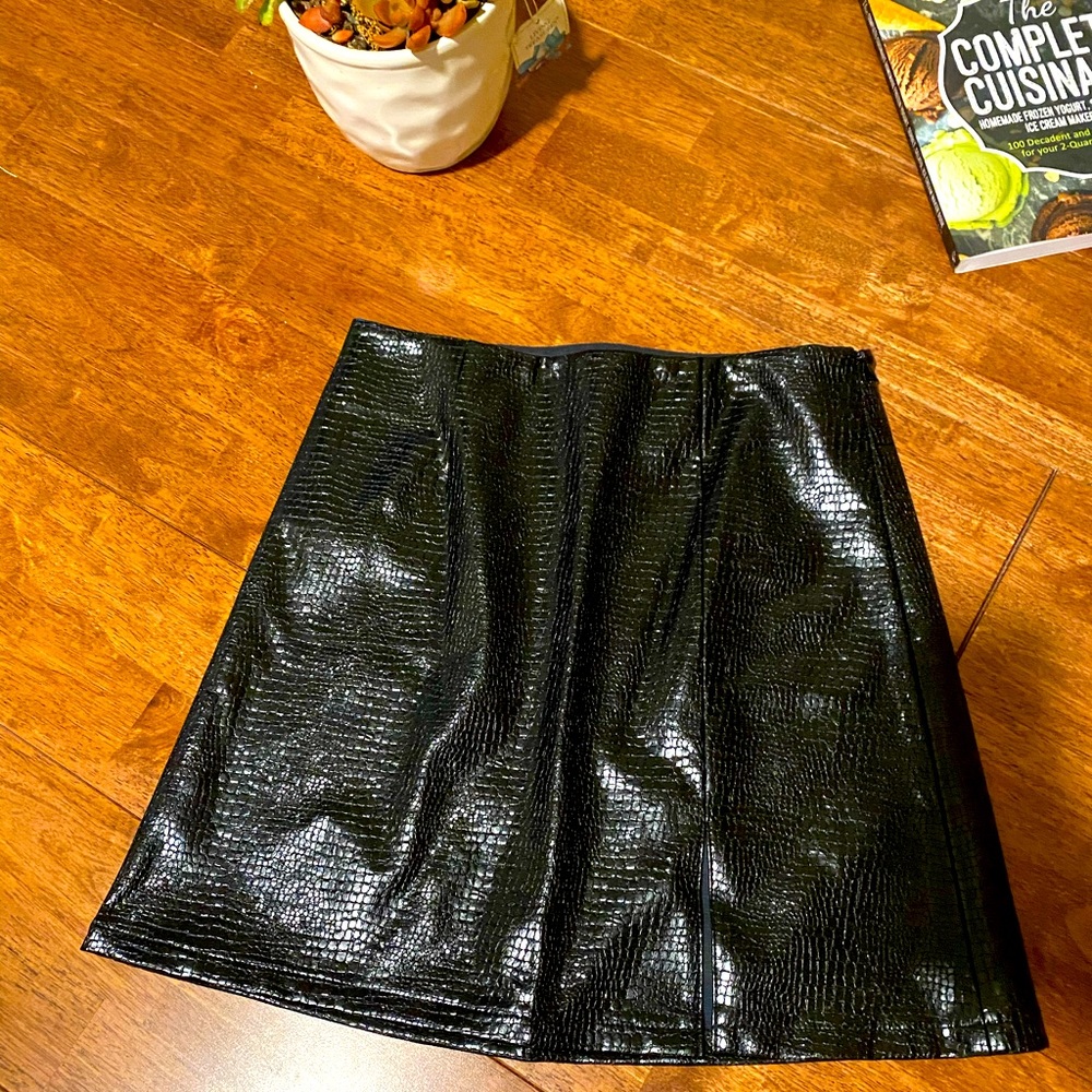 New Asos faux leather high rise skirt